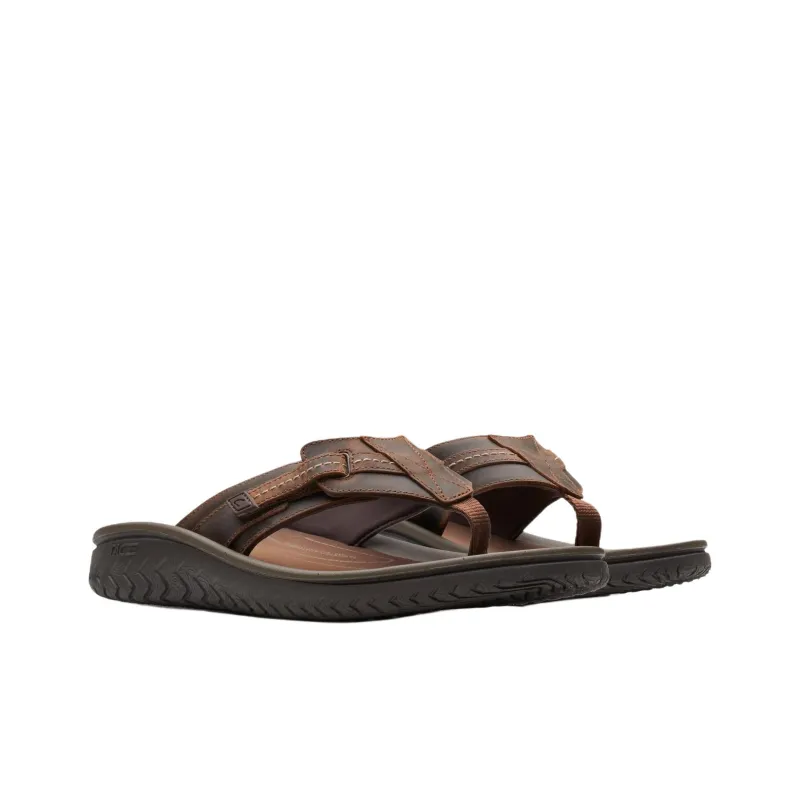 Clarks EVA Slip-Resistant Flip Flops Men's Brown-2