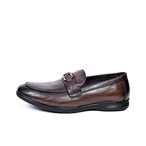 Brounvanm Men's Casual Shoes Men Low Top Coffee/Black