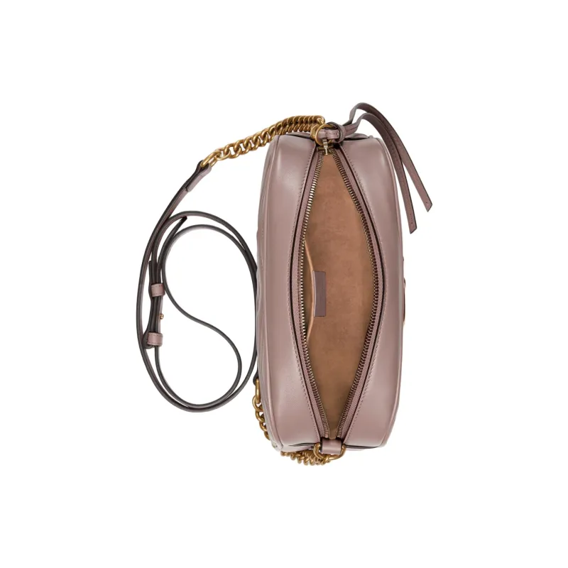 GUCCI GG Marmont Leather Camera Bags Crossbody Bag Shoulder Bag Women's Flesh Pink-8