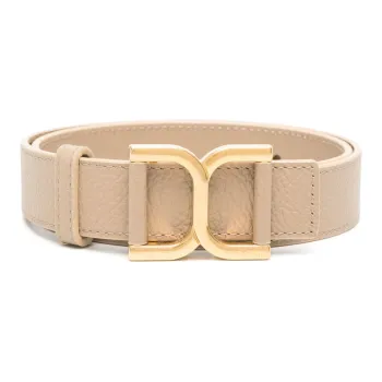 Chloe Marcie Leather Belt Smooth Buckle Calfskin Leather Belts Women's Brown Width: 3CM