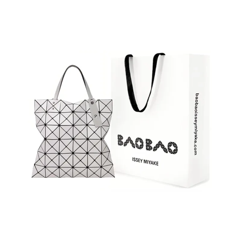 ISSEY MIYAKE Lucent Gloss Mi Polyvinyl Chloride Totes Shopping Bags Handbags Regular Unisex Light Gray-6