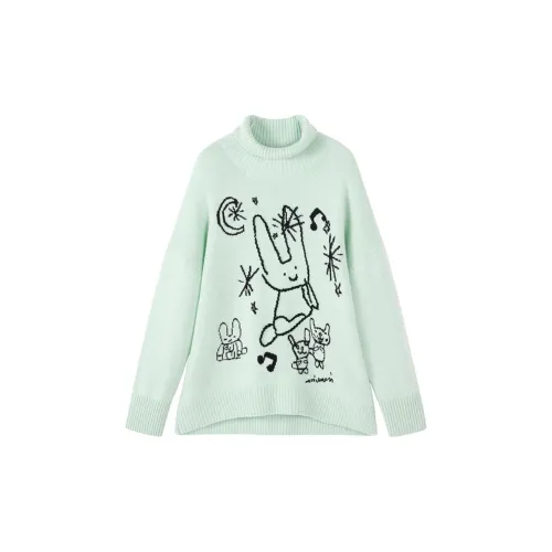 URLAZH Cashmere Sweaters Women's Egg Blue