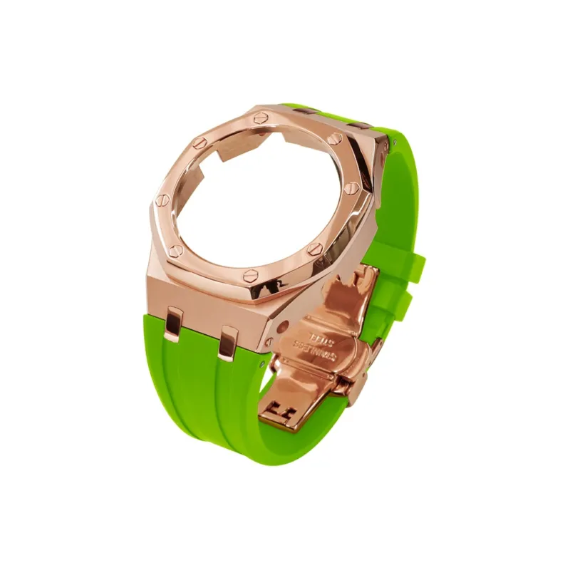 Keppot Compatible With Farmhouse Oak GA 2100 GA 2110 GA B2100 Modified Metal Strap Watch Case Unisex-44