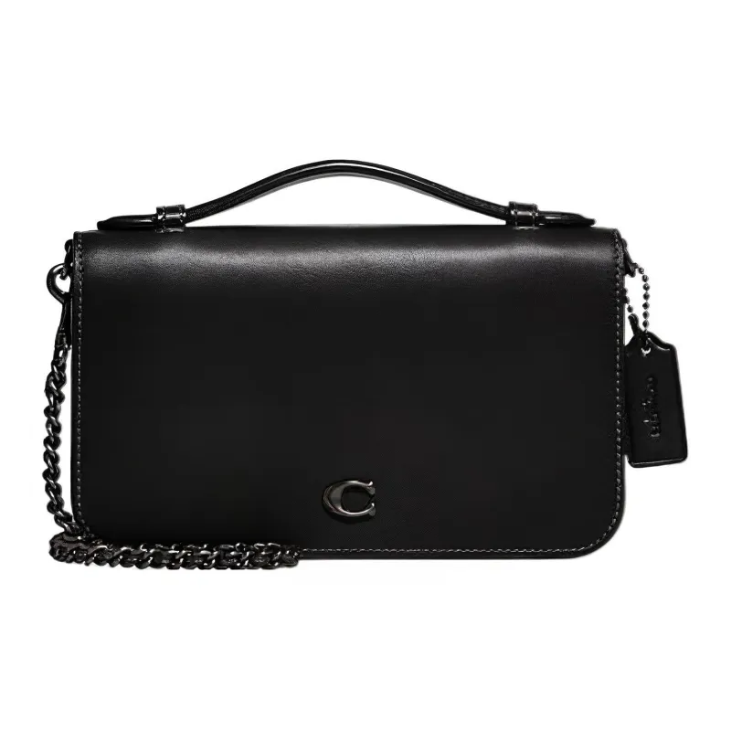 COACH Bea Cow Leather Handbag, Shoulder Bag, Crossbody Bag Small Size Women's Black-0