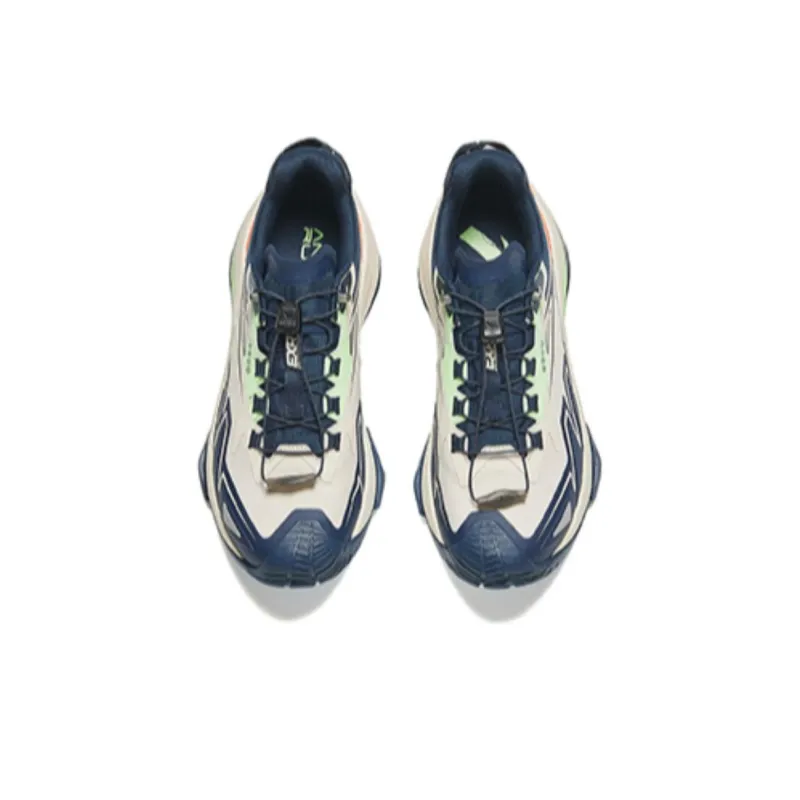 Anta Cushioning Wear-Resistant Low-Top Running Shoes Men's Mo Dai Blue-4