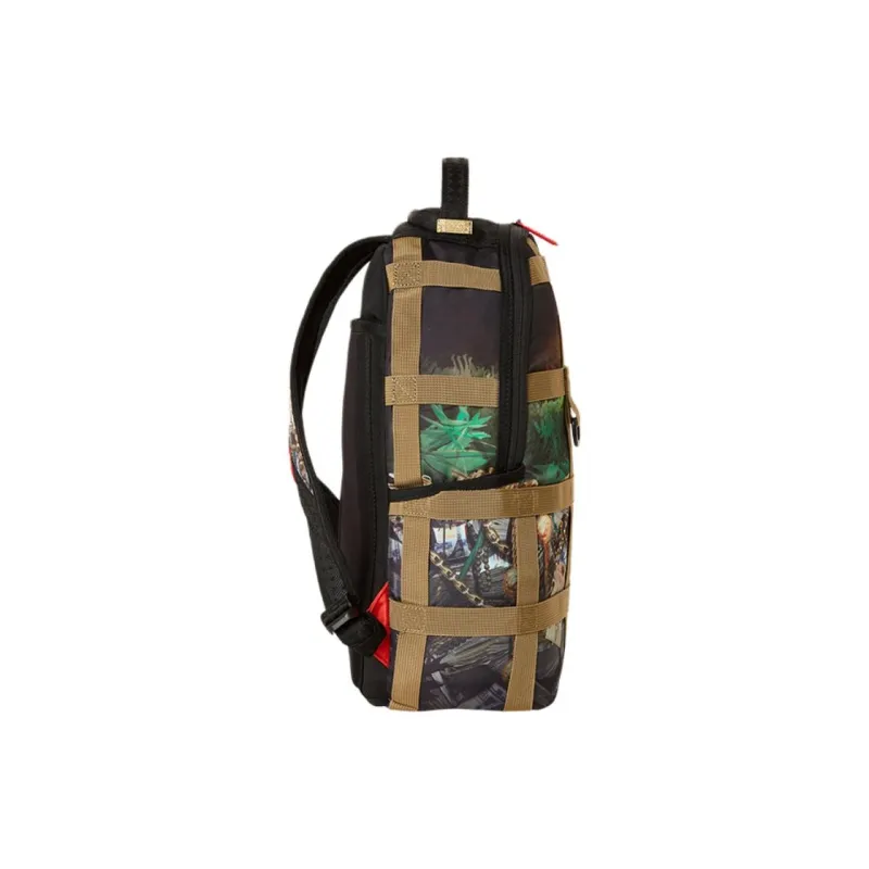 SPRAYGROUND Faux Leather Backpack Unisex Brown-3