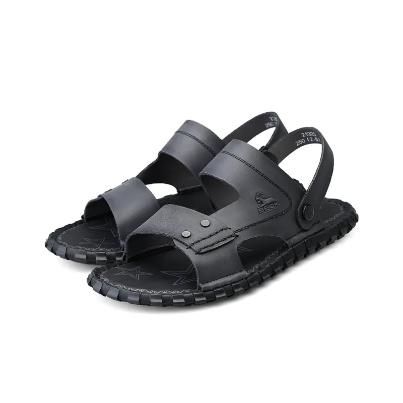 BECK Beach Sandals Men Black-8