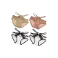 M1046-Design Sensational Lace-D Set-Khaki+Cameo Brown+White+White (4 Pack)