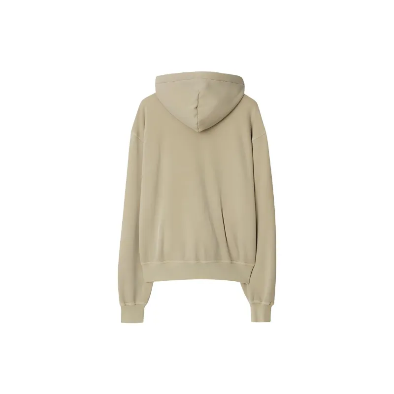 Burberry Equestrian Knight Motif Zip Up Drawstring Hoodie-1