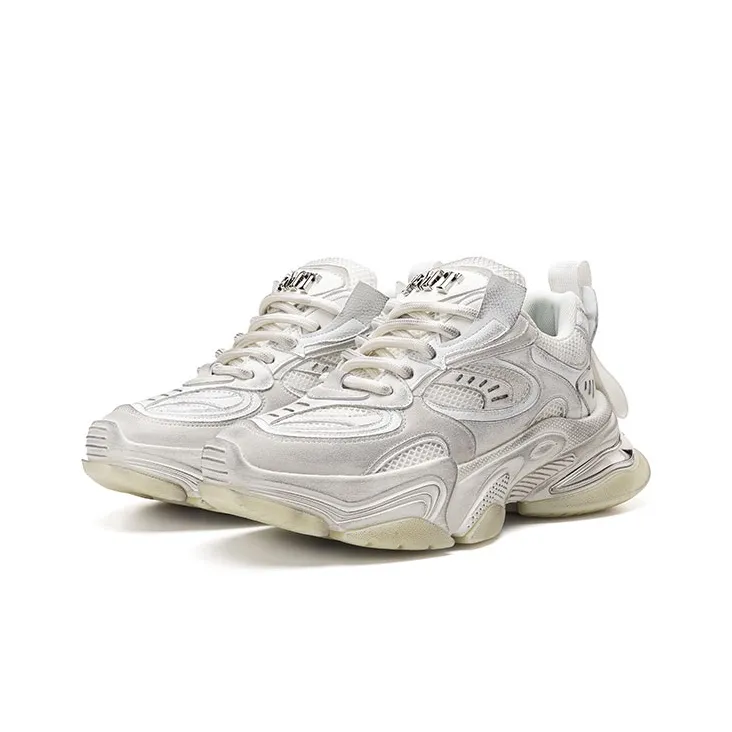 Pmt Nirvana Series Chunky Sneakers Unisex Low Top White-2