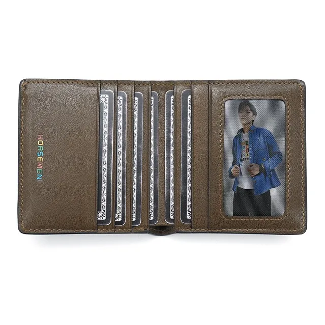 HORSEMEN Elastic Nylon Fabric Short Wallets Regular Men's Black-8