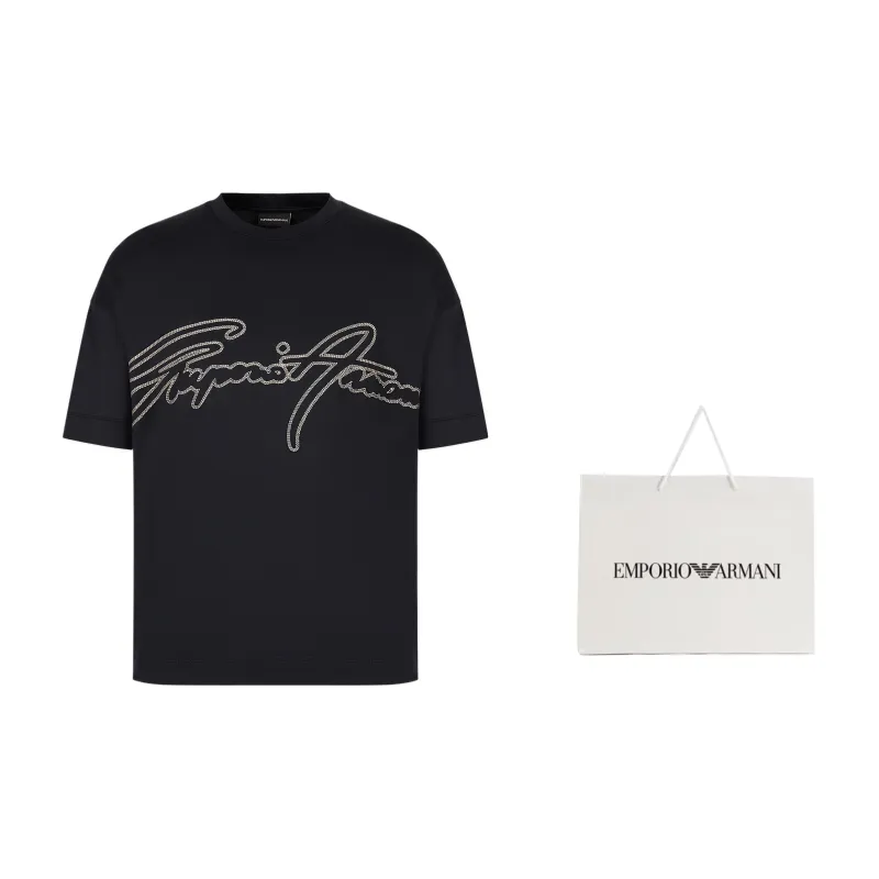 EMPORIO ARMANI T Shirt Men's Marine Blue-1