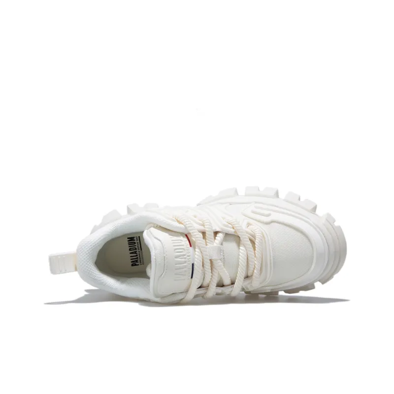 Palladium Anti Slip Wear Resistant Breathable Lightweight Low Top Chunky Sneakers Women's White-3