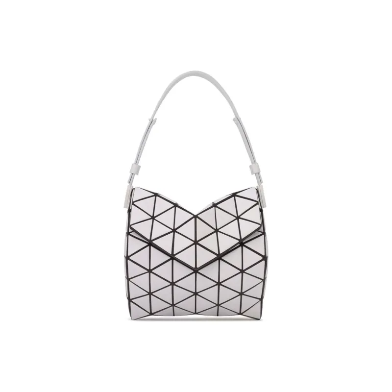 ISSEY MIYAKE Artificial Leather Handbag Shoulder Bag Women's Light Gray-0