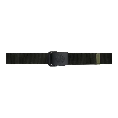STONE ISLAND Badge Metal Belt Men's Green 4CM