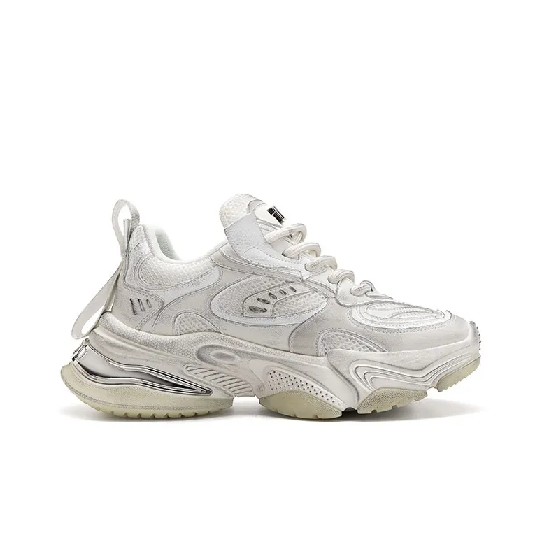 Pmt Nirvana Series Chunky Sneakers Unisex Low Top White-1
