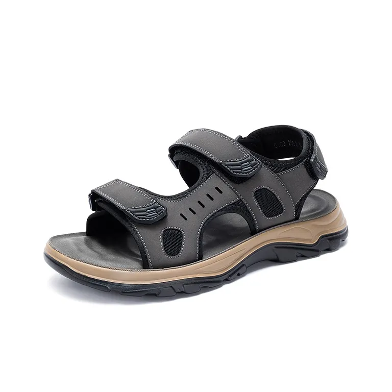 JOSINY Beach Sandals Men Gray/Yellow Brown-1