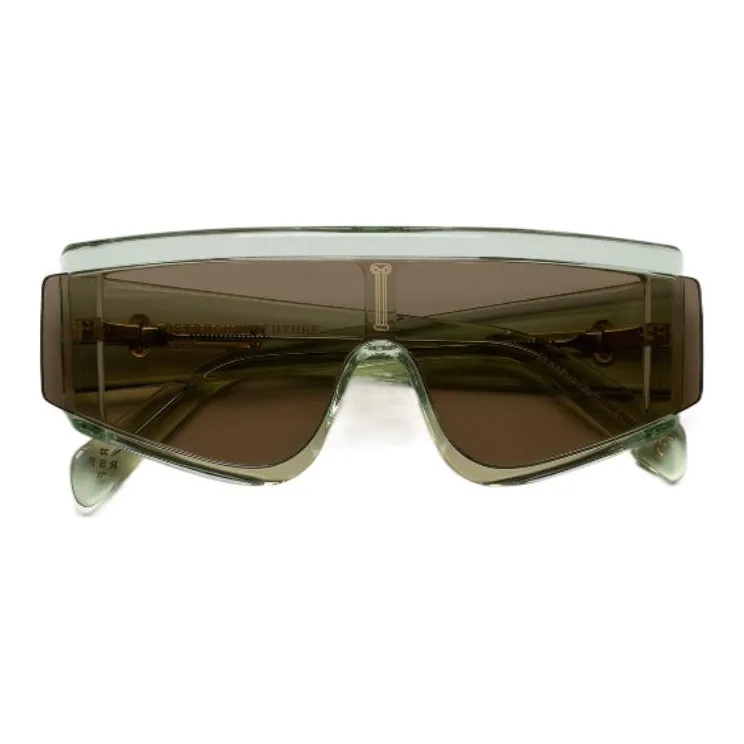 Retrosuperfuture Irregular Shape Sunglasses Unisex Green-1