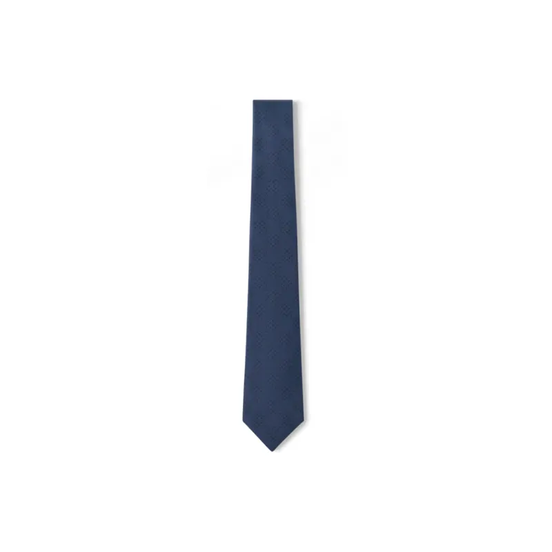 LOUIS VUITTON Mulberry Silk Ties Unisex Blue-0