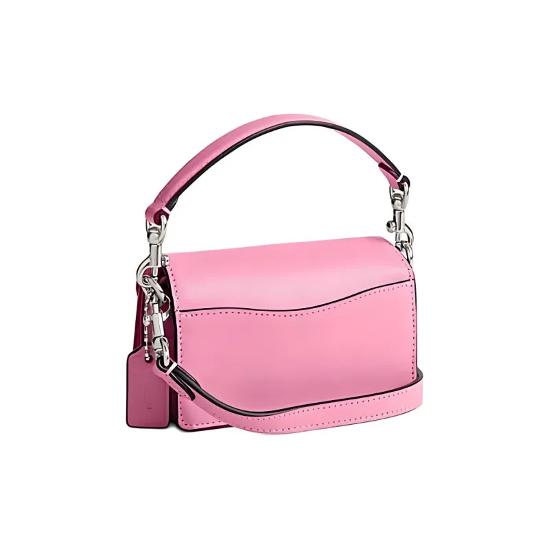 COACH Tabby Cow Leather Patchwork With Artificial Leather Portable Crossbody Bag Shoulder Bag Women's Bright Pink-1