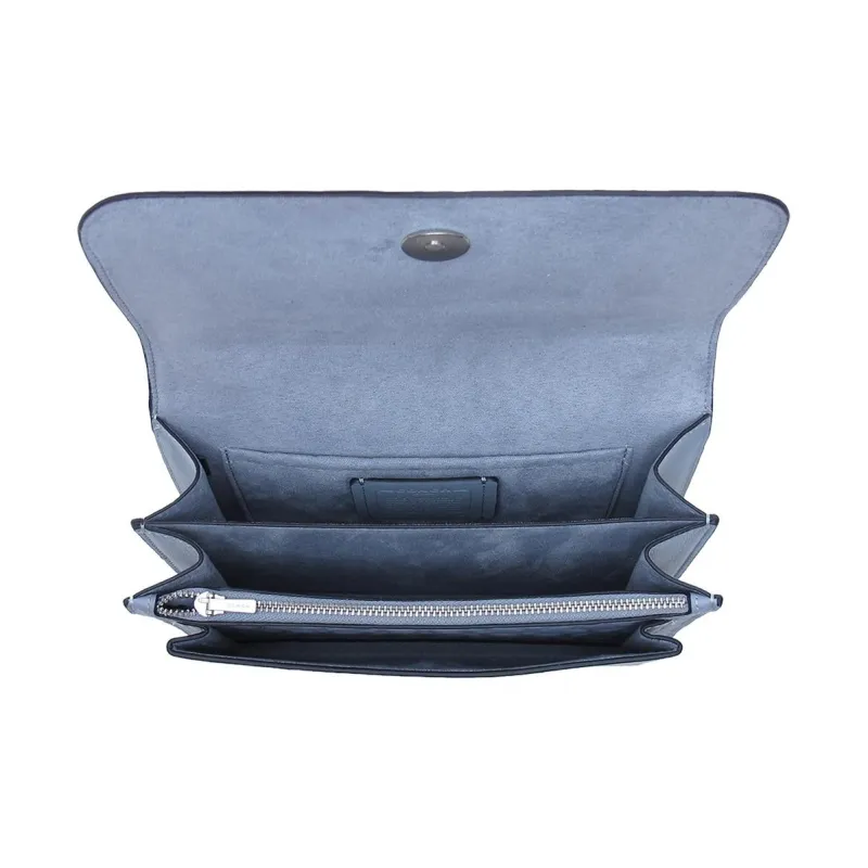 COACH Klare Cow Leather Trunk Bag Messenger Bag Crossbody Bag Small Size Women's 1Haze Blue Multicolor With Muted Tones-3