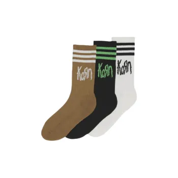 Adidas Originals X KoRn Sock Set 3 Pack Off White/Black/Brown Desert
