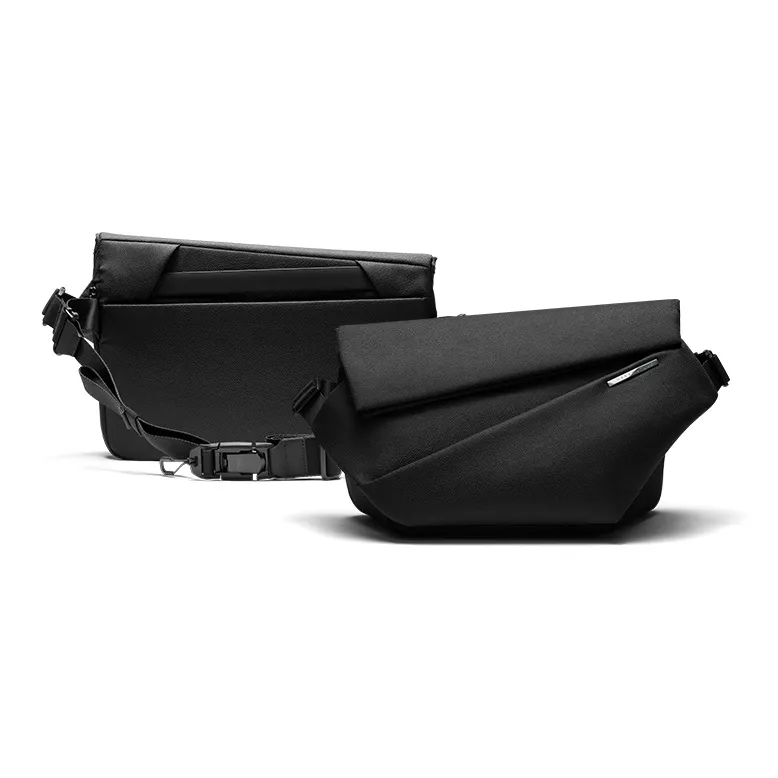 NIID Upgraded Anti Cut Fabric Shoulder Bag Crossbody Bag Large Size Unisex Gray/Black/Shadow Frame Gray-4