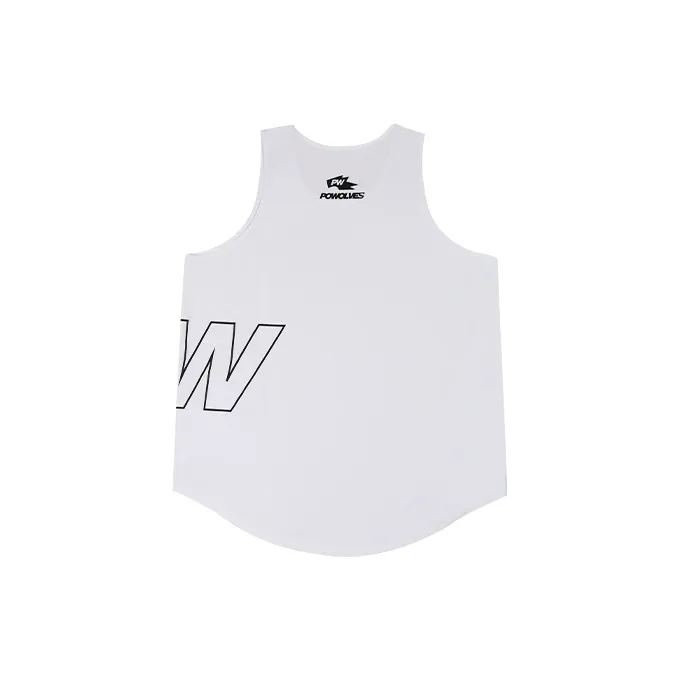 Powolves Tank Tops Unisex White-1