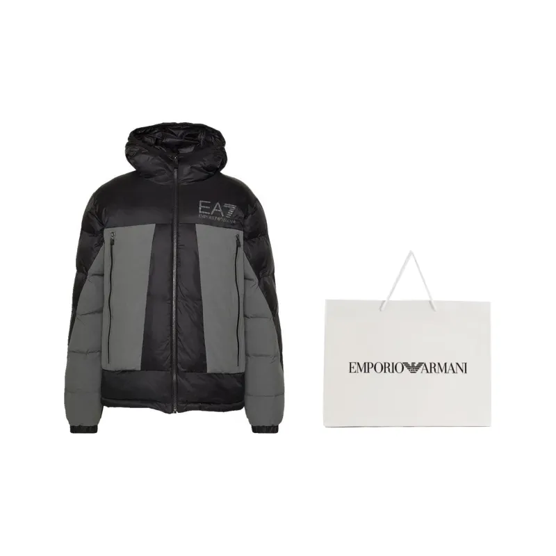 EMPORIO ARMANI EA7 FW23 Puffer Jacket Men's Black-1