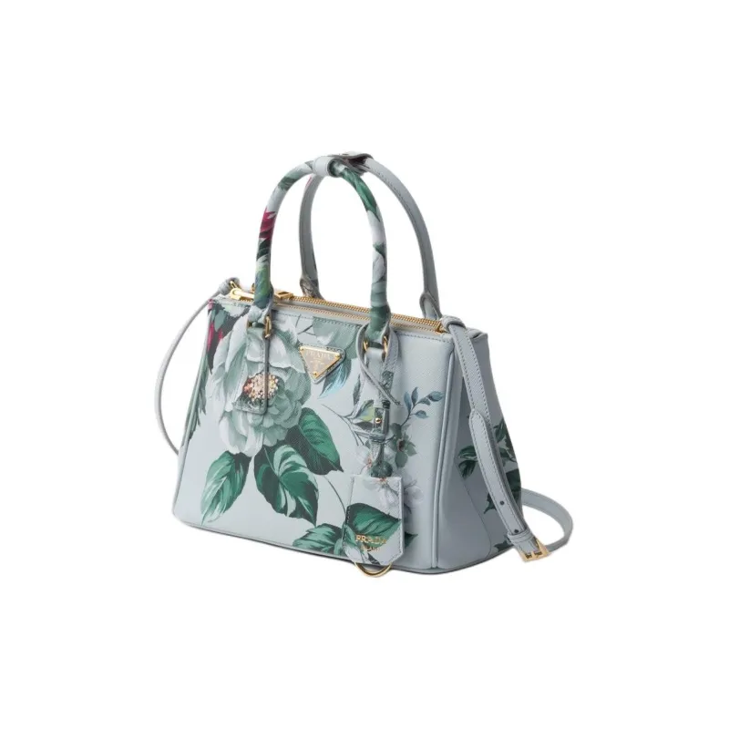 PRADA Saffiano Leather Shoulder Bag Crossbody Bag Handbag Women's Sage Green-1