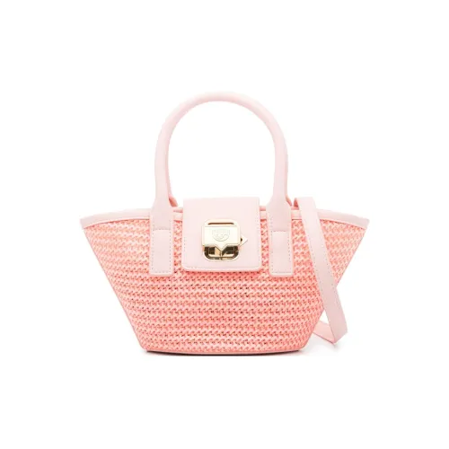 CHIARA FERRAGNI Small Straw Tote Bag