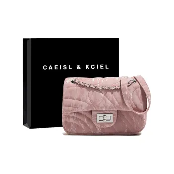 CAEISL&KCIEL Polyurethane Shoulder Bag Women's Ice Pastel Pink