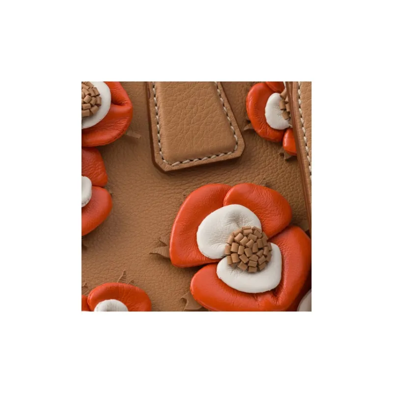 PRADA Galleria Killer Bag Nappa Leather Shoulder Bag Crossbody Bag Handbag Large Size Women's Natural Multicolor Orange-4