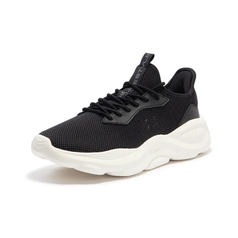 361° Cloudwalk Slip on Anti Slip And Wear Resistant Breathable Low Top Casual Shoes Men's Black White-1