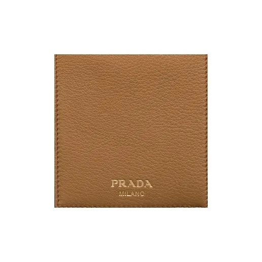 PRADA Leather Wallet Men's Brown-4