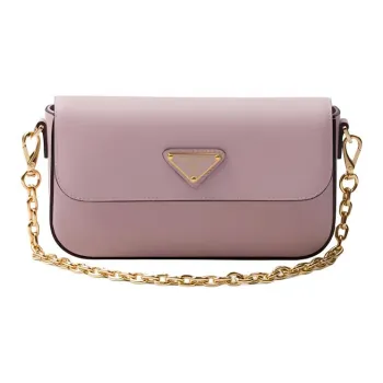PRADA Saffiano Leather Handbag Shoulder Bag Mini Women's Dark Pink