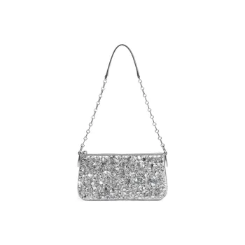 MICHAEL KORS Polyamide Handbag, Shoulder Bag Unisex Silver