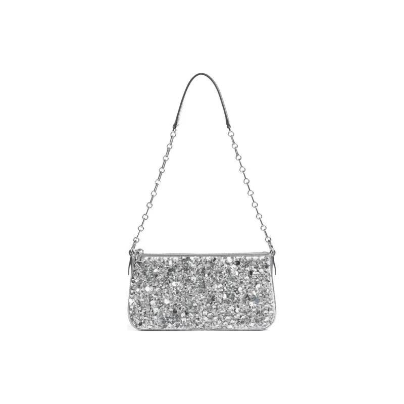 MICHAEL KORS Polyamide Handbag, Shoulder Bag Unisex Silver-0