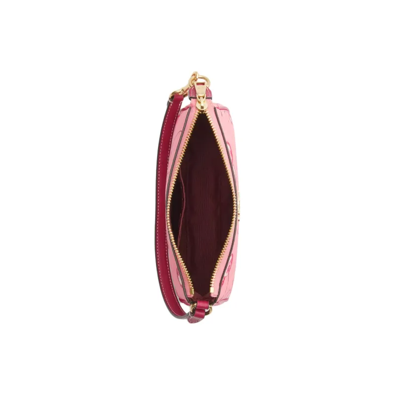 COACH Nolita Coated Canvas With Smooth Leather One Shoulder Handbags Small Size Women's Blossom Pink & Bright Purple-2