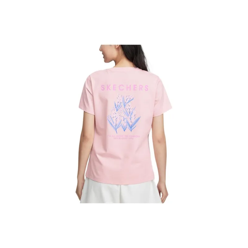 Skechers T Shirt Women's Chalk Pink-1