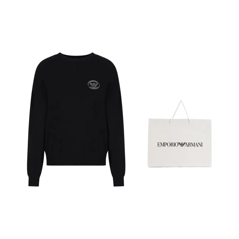 EMPORIO ARMANI FW22 Knitwear Men's Black-1