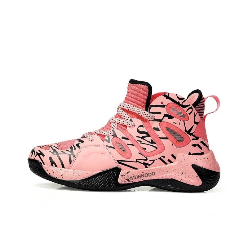 MUSNODO Cushioning Anti-Slip Wear-Resistant Breathable Supportive Rebound Mid-Top Basketball Shoes Men's-1
