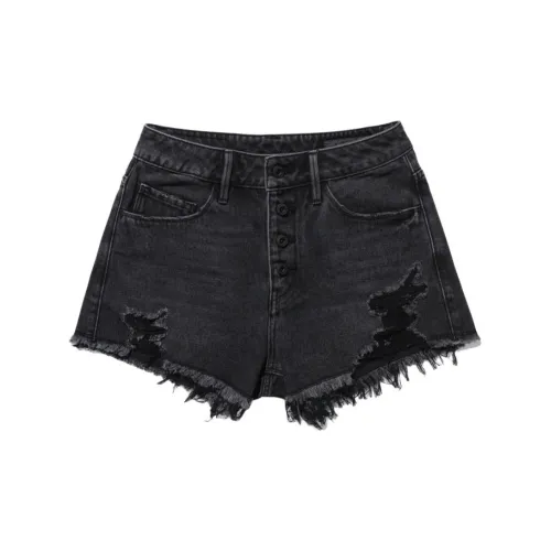 ABLE JEANS Denim Shorts Women's Vintage Washed Black