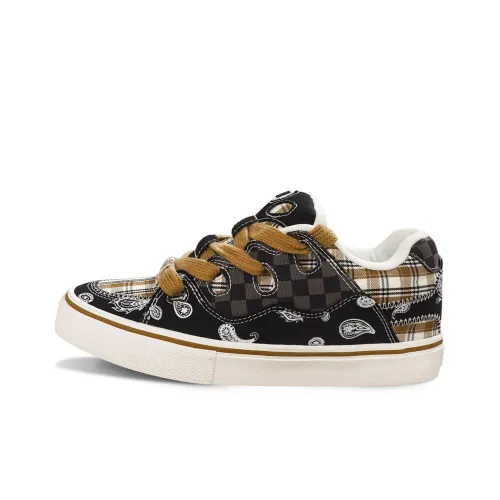 Ollieskate Skateboard Shoes Unisex Low-Top Brown