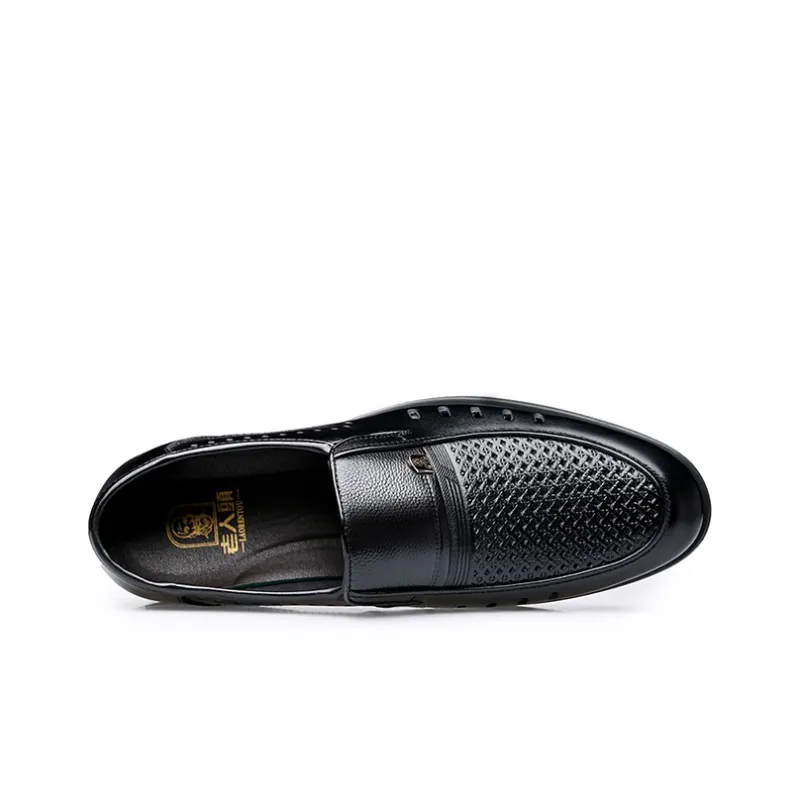 LAORENTOU Dress Shoes Men Low Top Black-10