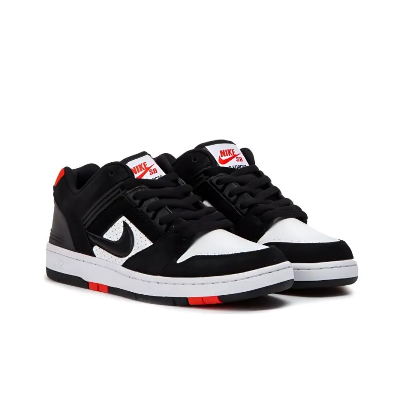Nike Sb Air Force 2 Low Black White Habanero Red-2