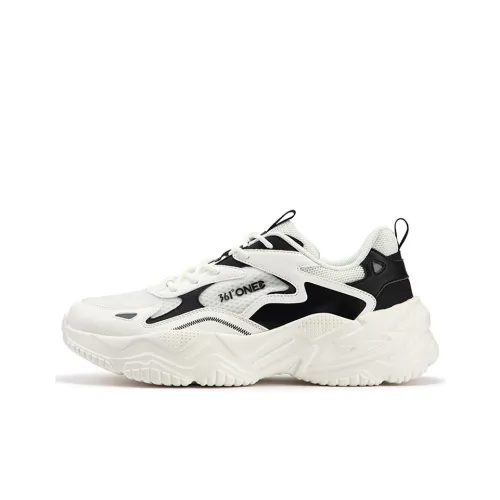 361° Ode Chunky Sneakers Men Low-Top Feather White/Obsidian Black