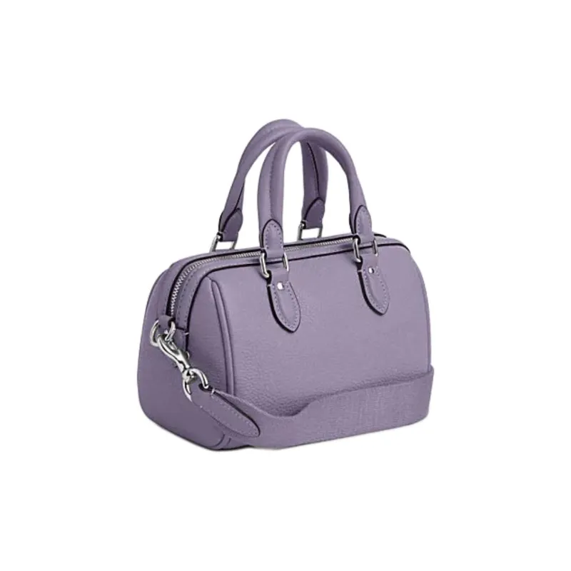 COACH Rowan Cow Leather Handbag, Shoulder Bag, Crossbody Bag Trumpets Women's Light Violet-1