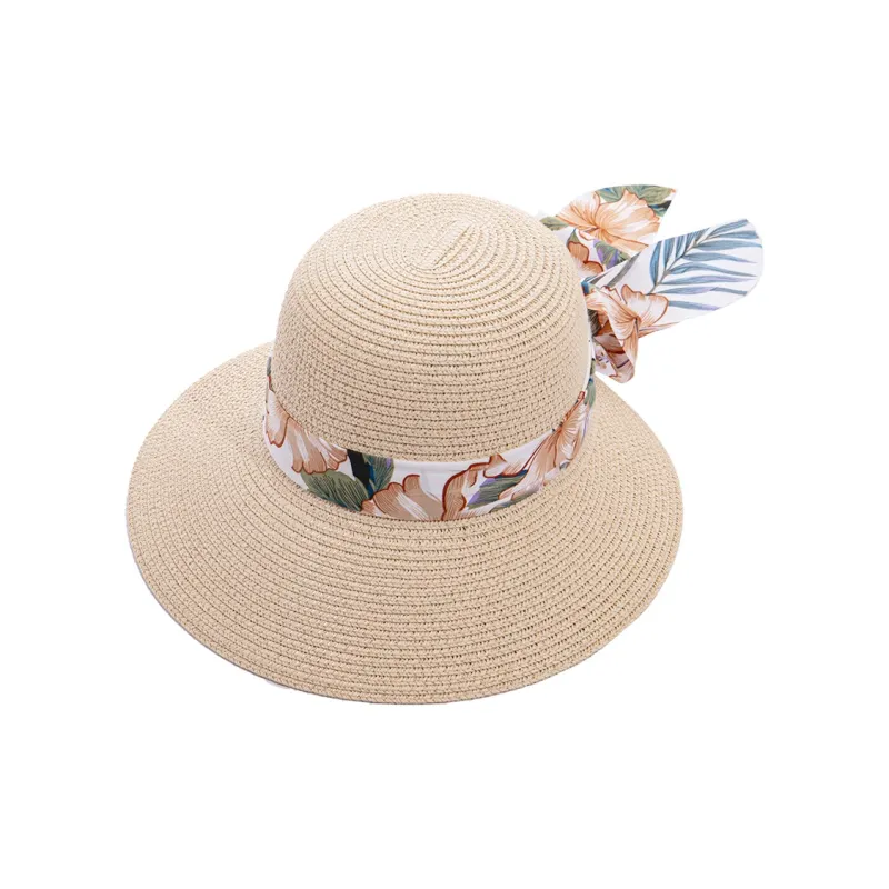 ZANC Straw Woven Sun Protection Hats Women's-11