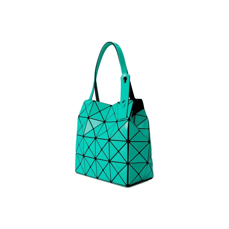 ISSEY MIYAKE Polyvinyl Chloride Resin With Polyester Handbag Women's Emerald Green-1